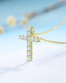 Moissanite Cross Pendants For Women