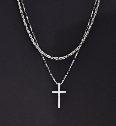 Vnox Mens Cross Necklaces