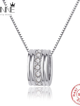 Rotatable Round Pendant Necklace